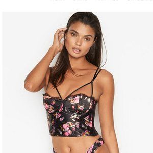 VS - 32C Black Floral Lightly Lined Bustier